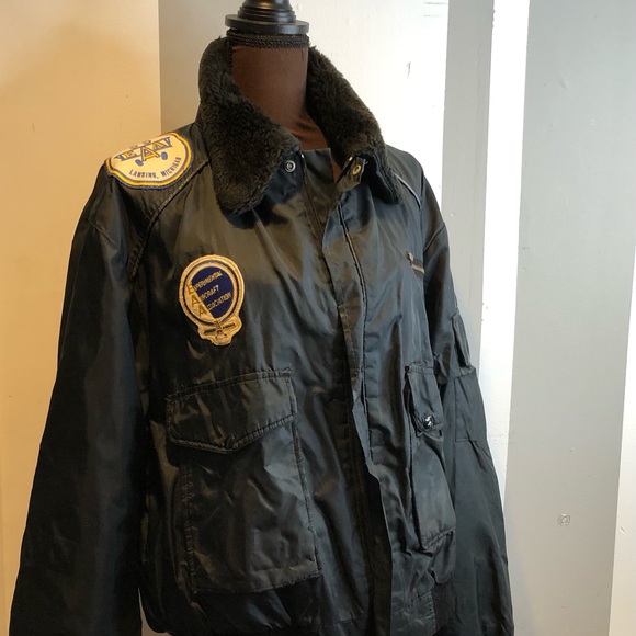 Vintage Bomber jacket w patches. Aeronautical 1980 - Picture 3 of 13